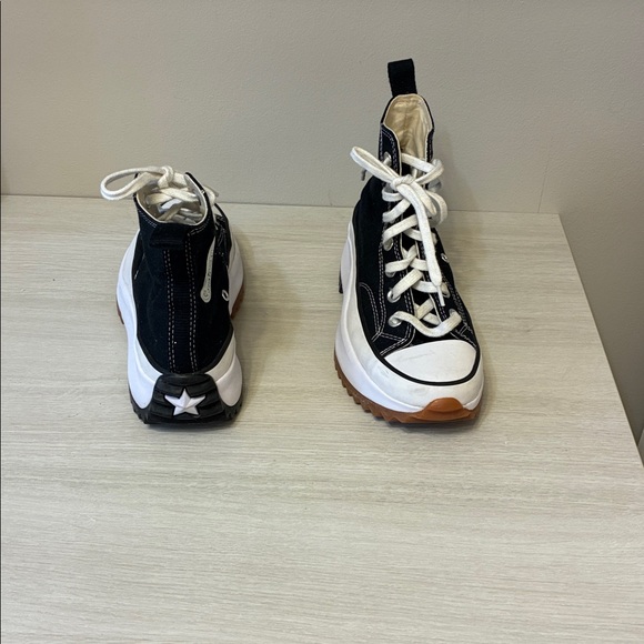 Converse Black and white High-Tops thick platform run star  7 women 5.5 men - Picture 7 of 9